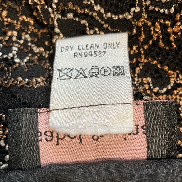 ISABEL + NINA Gold Silver Thread Embroidered Iridescent Skirt Womens 14 - Picture 7 of 10